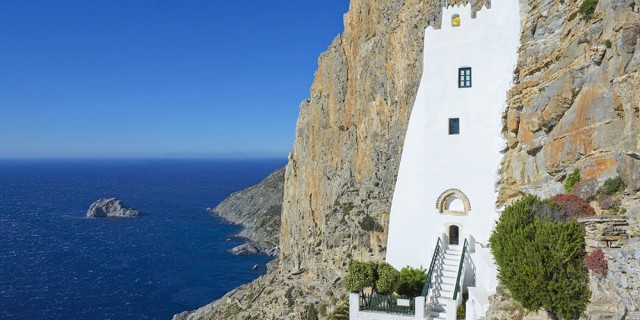 Chozoviotissa monastery, Amorgos, Cyclades Islands, Greece, Europe